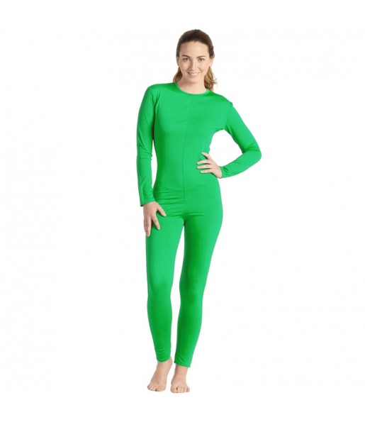 Costume da Body verde spandex per donna