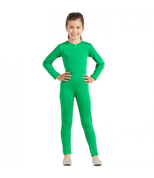 Costume da Body verde spandex per bambina