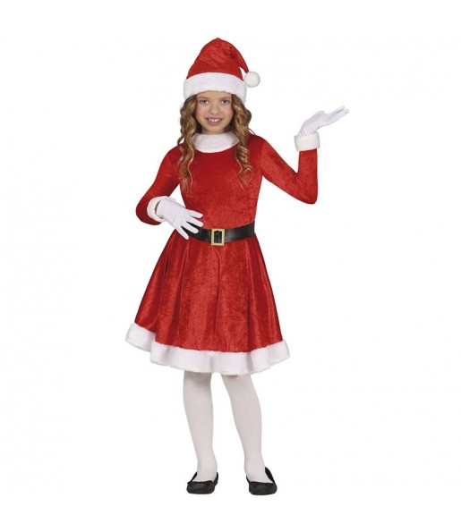 Costume da Mamma Babbo Natale classica per bambina
