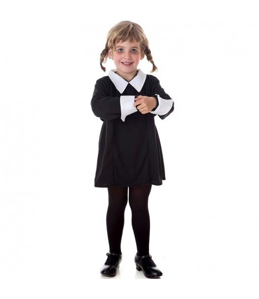 Costume da Mercoledì Addams classico per bambina