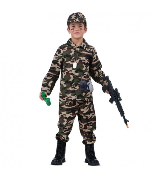 Costume da Soldato con accessori per bambino