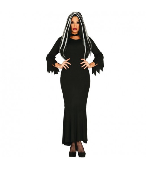 Costume Morticia Addams donna per una serata ad Halloween