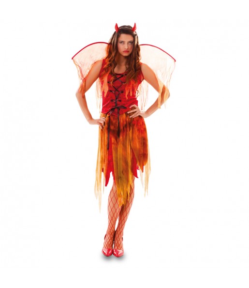 Costume Diavolessa con ali donna per una serata ad Halloween 