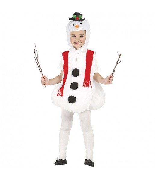 Costume da Pupazzo di neve bianco per bambina