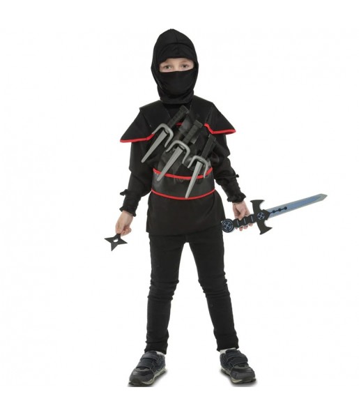 Costume da Ninja con accessori per bambino