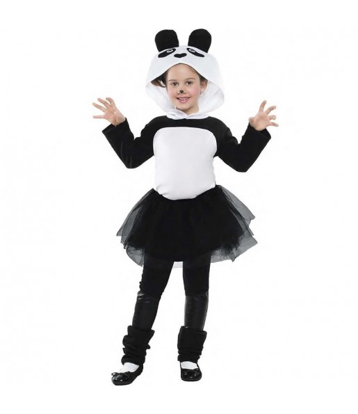 Costume da Orso panda con tutù per bambina