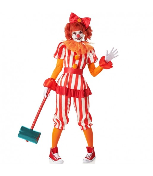 Travestimento da Clown pazzo Circo del Terrore per donna