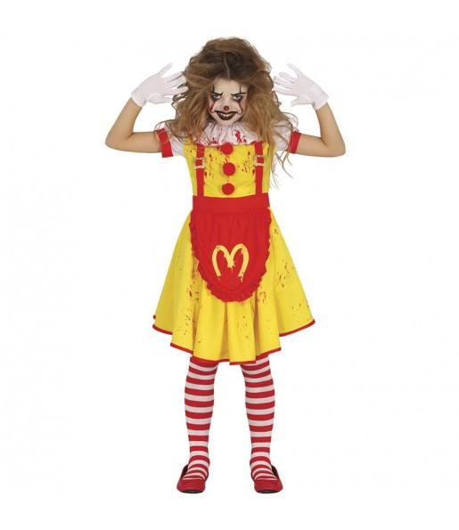 Travestimento da Pagliaccia assassina McDonald per bambina