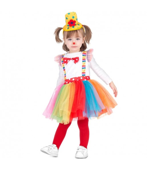 Costume da Pagliaccia tutù multicolore per neonato 