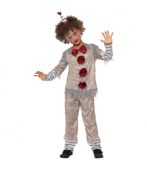 Costume da Pagliaccio Pennywise grigio per bambino