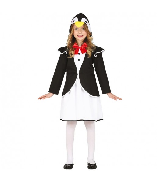 Costume da Pinguino con cappuccio per bambina