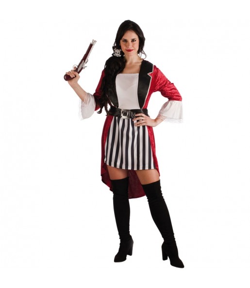 Travestimento Pirata Barba Nera donna per divertirsi e fare festa