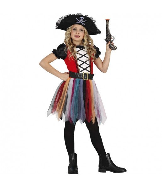 Costume da Pirata multicolore per bambina