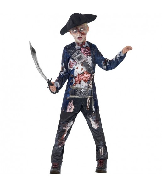 Costume da Pirata zombie sanguinario per bambino