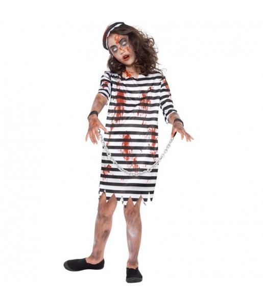 Vestito Prigioniera zombie bambine per una festa ad Halloween