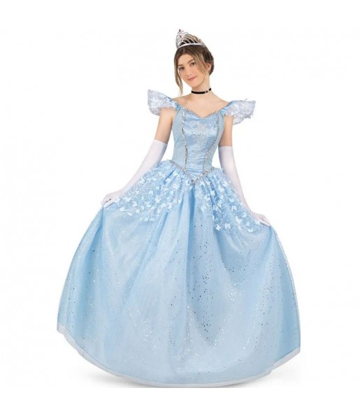 Costume da Principessa Cenerentola blu per donna
