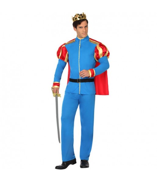 Costume da Principe azzurro con mantello per uomo