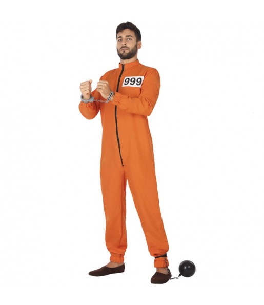 Costume da Prigioniero in uniforme arancione per uomo