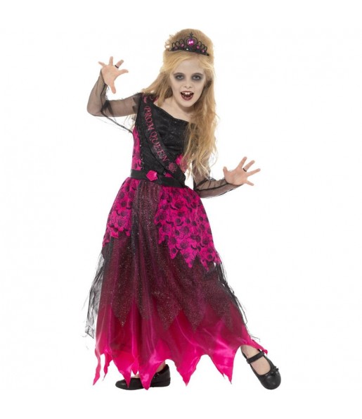 Costume da Regina del ballo zombie per bambina