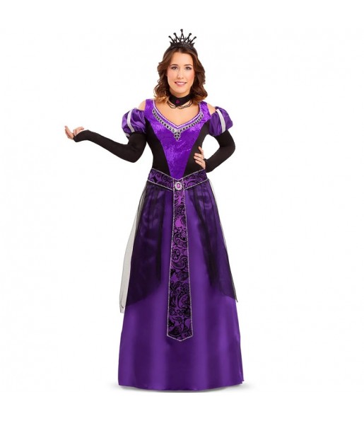 Costume da Regina medievale viola per donna