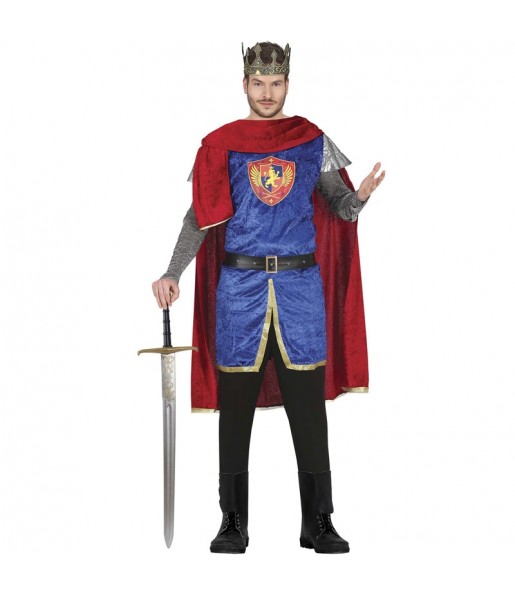 Costume da Re Medievale Rosso per uomo