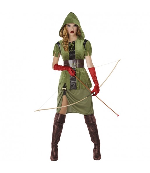 Travestimento Arciere Robin Hood donna per divertirsi e fare festa