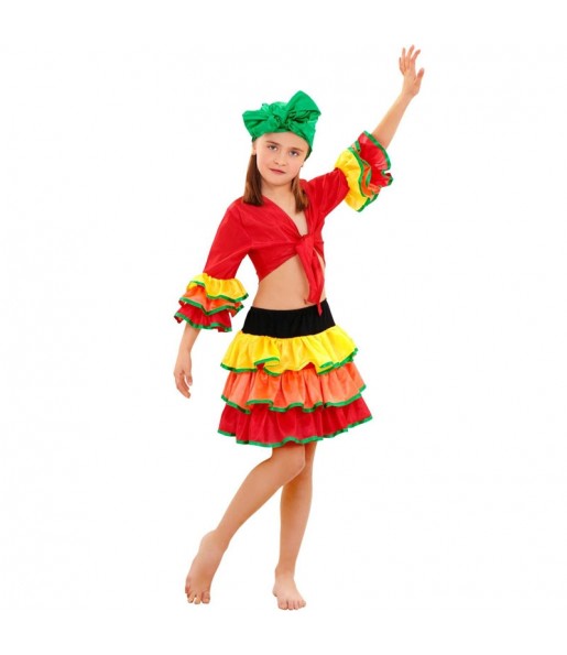 Costume da Ballerina rumba colori per bambina