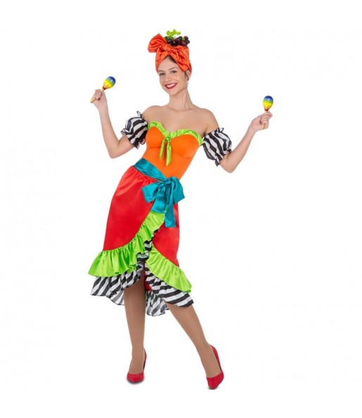 Costume da Ballerina di Rumba Multicolore per donna