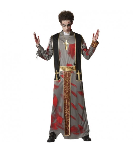 Costume da Sacerdote zombie per uomo