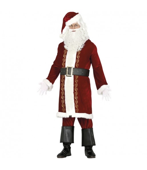 Costume da Babbo Natale con cappotto per uomo