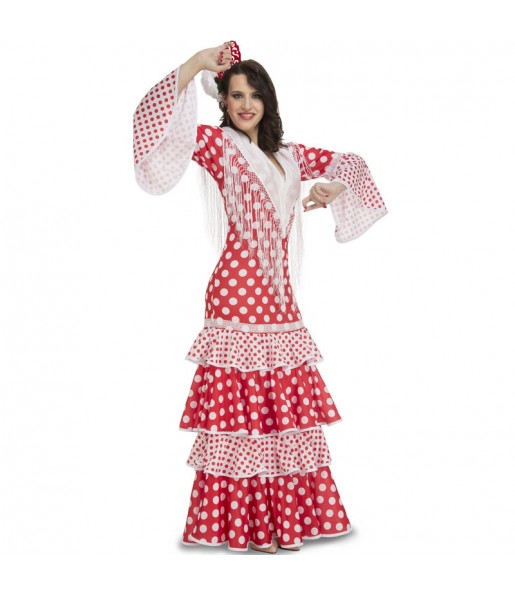 Travestimento Flamenca Spagnola donna per divertirsi e fare festa