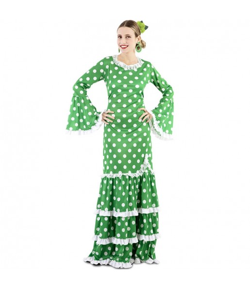 Costume da Flamenca verde per donna