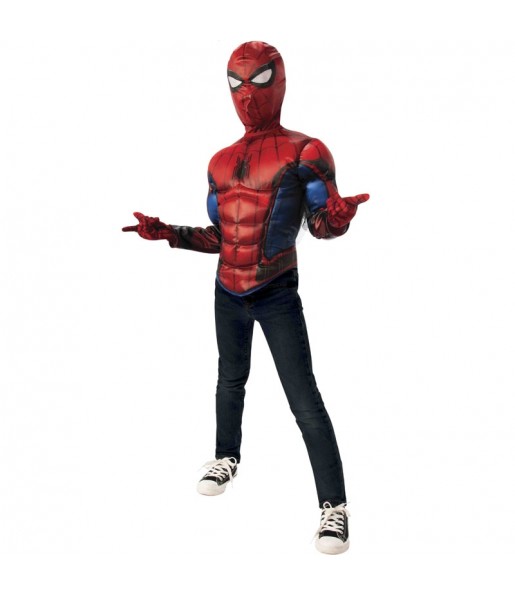 Costume da Spiderman petto muscoloso per bambino
