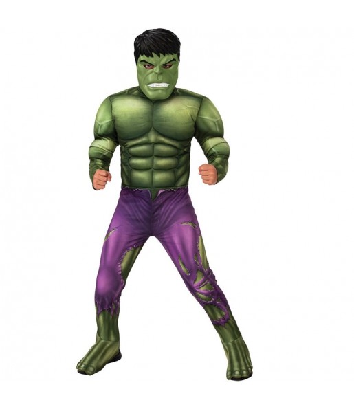 Costume da Supereroe deluxe di Hulk per bambino