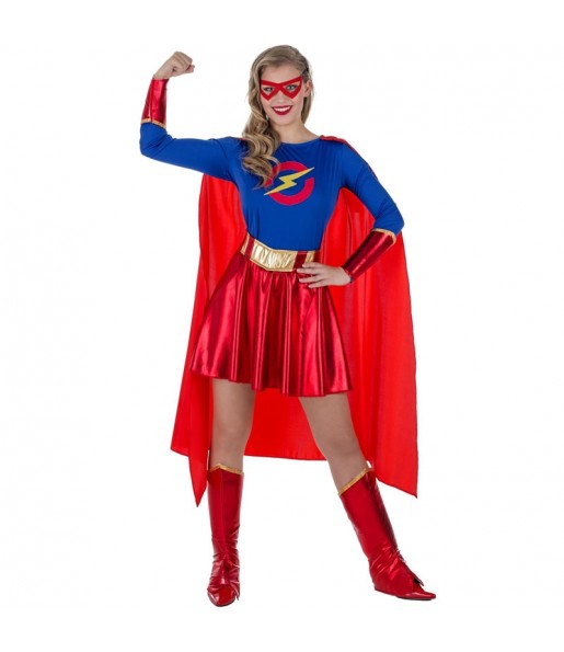 Travestimento Eroina Supergirl donna per divertirsi e fare festa