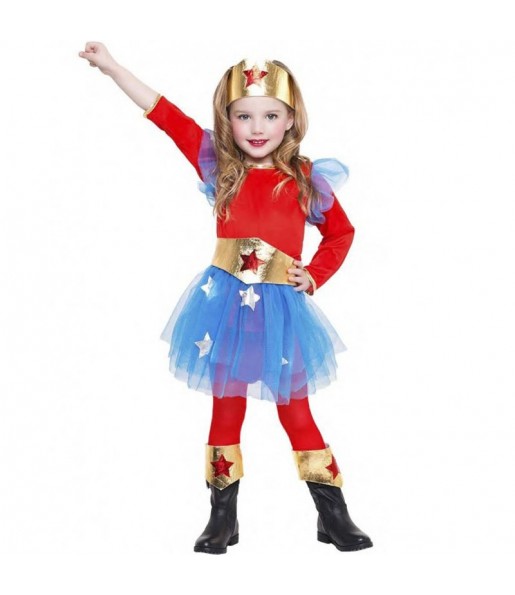 Travestimento Supereroina Wonder Woman bambina che più li piace