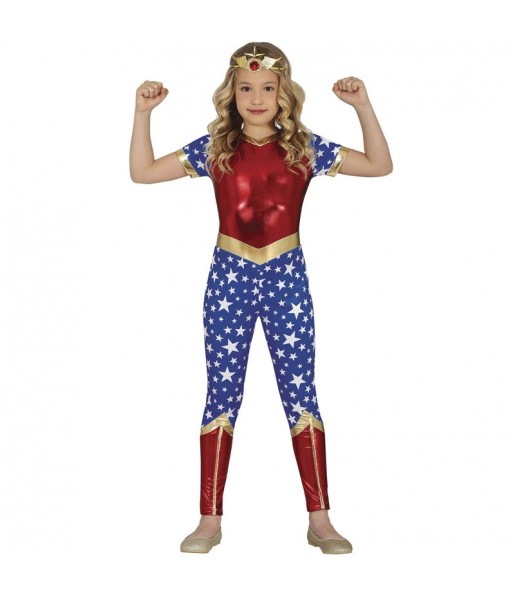 <p style=\"text-align: justify;\">Abbiamo tutto ciò che serve per trasformare vostra figlia in Supereroina Wonder Woman in modo super originale e accattivante grazie a questo nuovo <a href=\"https://www.costumijarana.com/costumi-bambina-carnevale.html\" t