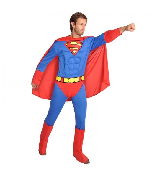 Costume da Superman muscoloso Classic per uomo