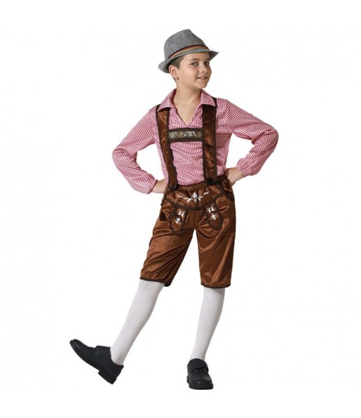 Costume da Tirolese Oktoberfest marrone per bambino
