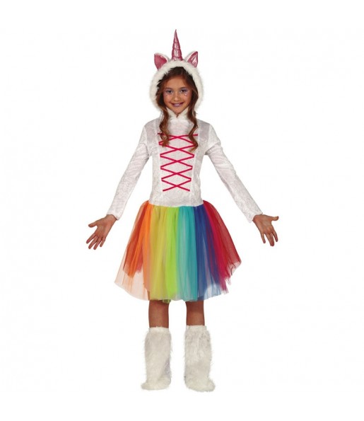 Travestimento Unicorno multicolore bambina che più li piace