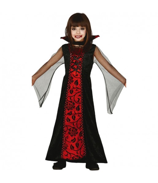 Vestito Contessa Vampira halloween bambine per una festa ad Halloween