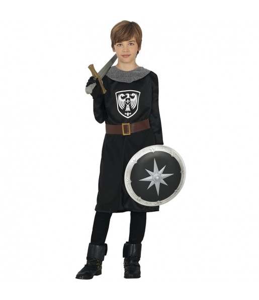 Costume da Guerriero medievale scuro per bambino