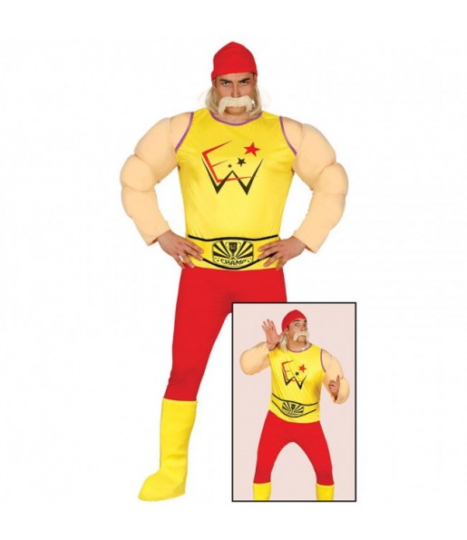 Travestimento Hulk Hogan adulti per una serata in maschera