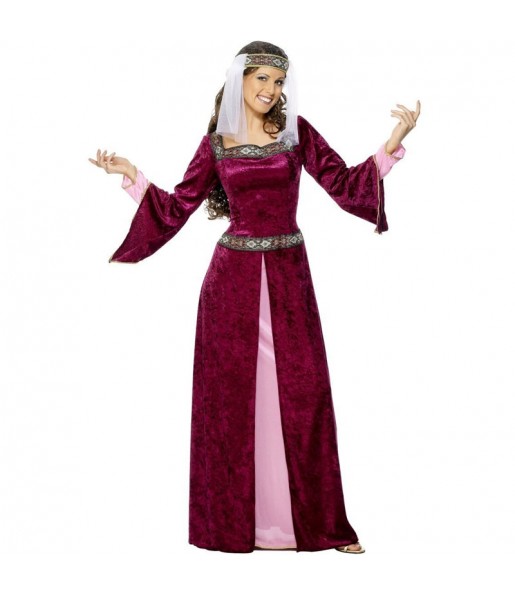 Travestimento Principessa Medievale Lady Marian donna per divertirsi e fare festa