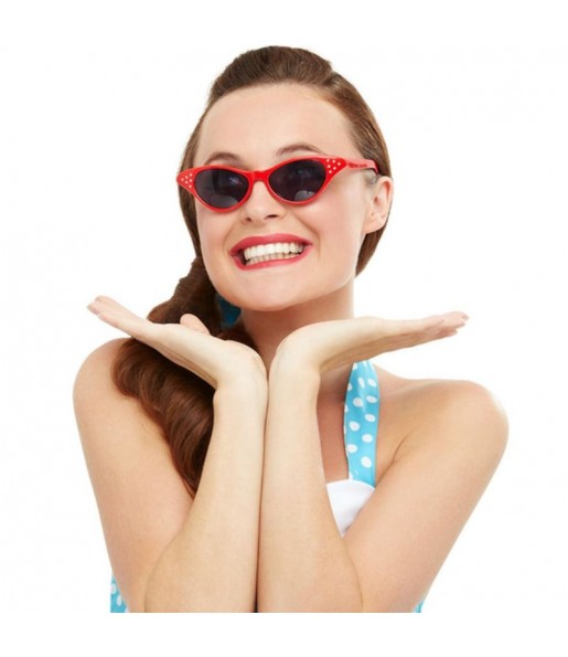 I più divertenti Occhiali Grease rossi per feste in maschera