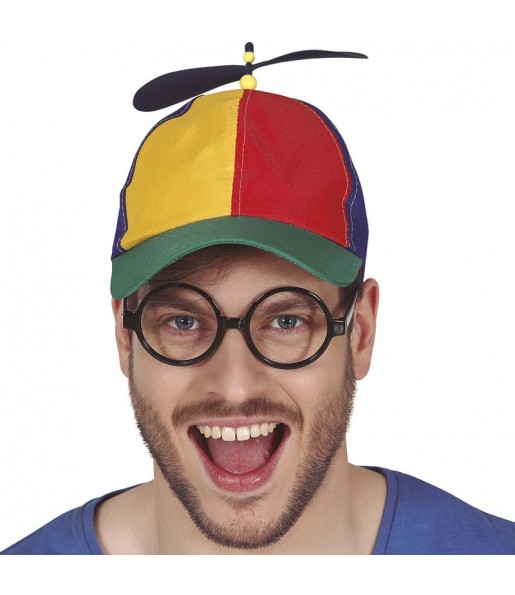 Cappello multicolore con ventaglio per completare il costume