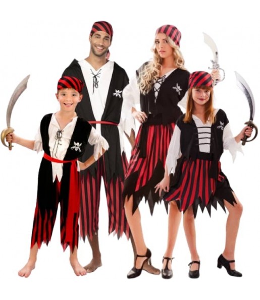 Costumi Pirati Economici per gruppi e famiglie