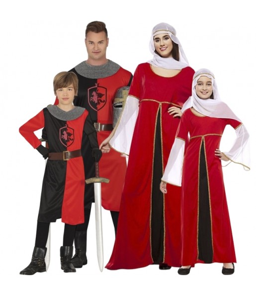 Costumi Guerrieri e dame medievali per gruppi e famiglie