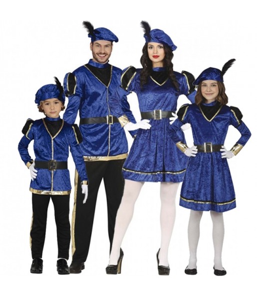 Costumi Paggetti blu dei Re Magi per gruppi e famiglie