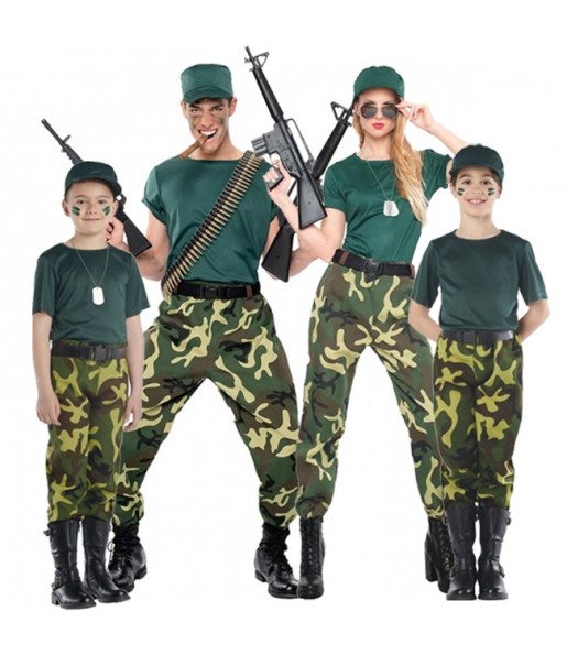 Costumi Soldati paramilitari per gruppi e famiglie